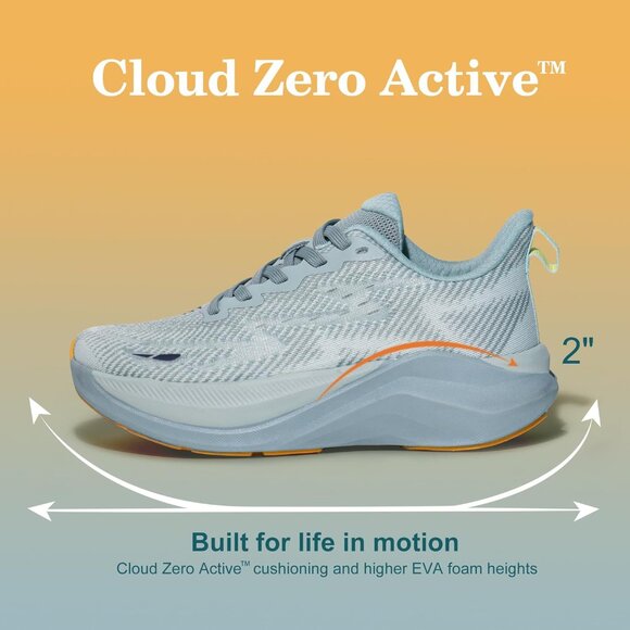 Hawkwell Women's Blue Cloud Zero Breathable Cushion Active Walking Sneakers - Picture 4 of 6